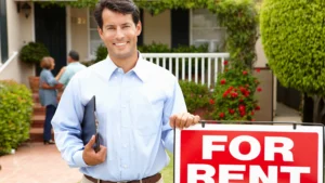 Property management agent at work